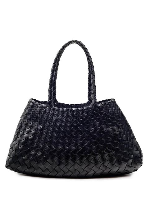 borsa santa croce big woman marrone nera DRAGON DIFFUSION | DGS68892BLACK